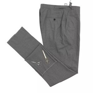NWD USD$950 ISAIA NAPOLI Gray Hand-Sewn Dress Pant Wool 36 US / 52 EU L